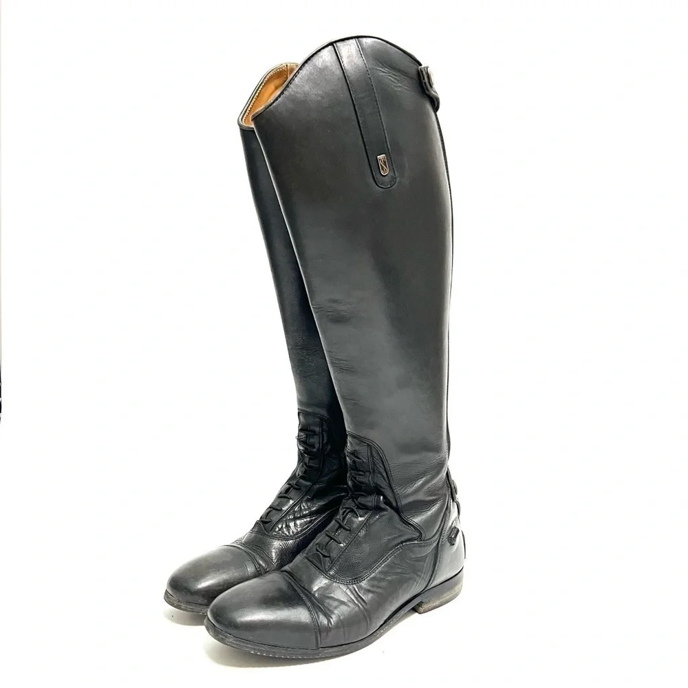TREADSTEP | Vintage 1990s women’s black leather knee high field riding boots